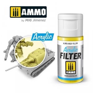 Ammo of Mig 0825 ACRYLIC FILTER Yellow 15 ml