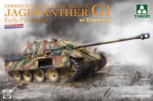 Takom 2125W German Tank Destroyer Sd.Kfz. 173 Jagdpanther G1 Early Production w/Zimmerit 1/35