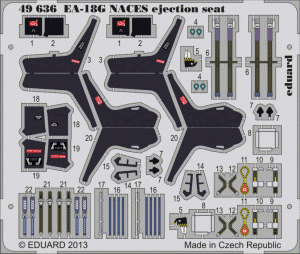 Eduard 49636 EA-18G NACES ejection seat 1/48  ITALERI