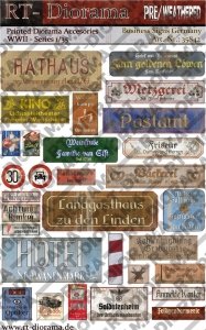 RT-Diorama 35842 Printed Accessories: Business-Signs Germany 1/35