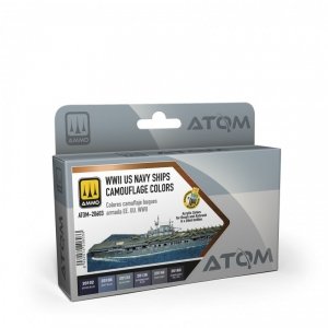 AMMO by Mig Jimenez 20603 ATOM WWII US Navy Ships Camouflage colors Set 6x20ml