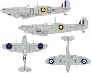 Eduard JX348 Spitfire Mk. Vb early British national insignia KOTARE 1/32