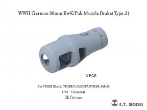 E.T. Model P35-245 WWII German 88mm KwK/Pak Muzzle Brake(Type.2) 1/35