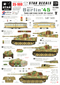 Star Decals 35-980 Berlin 2. Tanks and Trams inside the capital 1/35