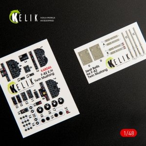 KELIK K48046 F-82 E/H TWIN MUSTANG INTERIOR 3D DECALS FOR MODELSVIT 1/48