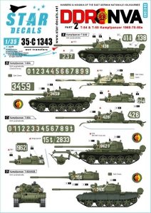 Star Decals 35-C1343 DDR - NVA 2. Numbers & insignia of the East German Nationale Volksarmee 1/35