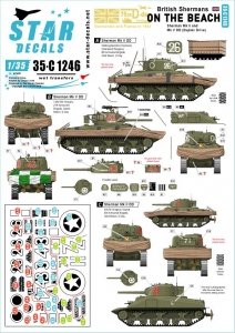 Star Decals 35-C1246 British Shermans on the beach 1/35