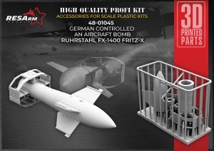 RESArm 48-01045 FRITZ X - German guided aerial bomb ruhrstahl (3D resin printing) 1/48