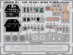 Eduard 49652 P-40E/ K S. A. 1/48  ITALERI