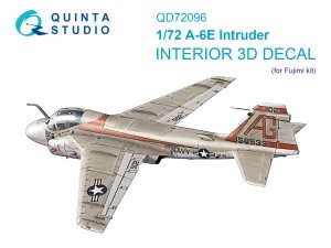 Quinta Studio QD72096 A-6E Intruder 3D-Printed & coloured Interior on decal paper (Fujimi) 1/72