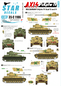 Star Decals 35-C1106 Axis & Eastern European PzKpfw IV 1/35