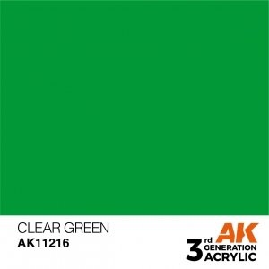 AK Interactive AK11216 CLEAR GREEN – STANDARD 17ml