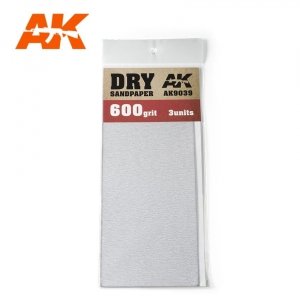 AK Interactive AK9039 DRY SANDPAPER 600