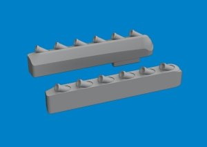 Eduard 672412 P-51 exhaust stacks w/ fairing PRINT TAMIYA 1/72