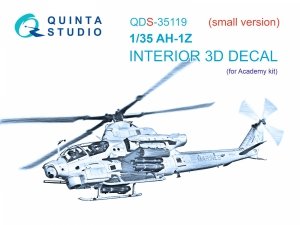 Quinta Studio QDS35119 AH-1Z 3D-Printed coloured Interior on decal paper (Academy) (Small version) 1/35