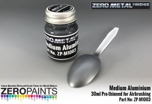 Zero Paints ZP-M1003 Medium Aluminium Paint Zero Metal Finishes 30ml