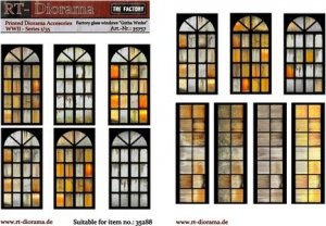 RT-Diorama 35757 Printed Accessories: Factory glass windows Gotha Werke 1/35