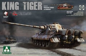 Takom 2047S KING Tiger Pz.ABT.505 Sd.Kfz.182 HENSCHEL TURRET w/ZIMMERIT /full interior w/New Track Parts 1/35