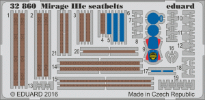 Eduard 32860 Mirage IIIc seatbelts ITALERI 1/32