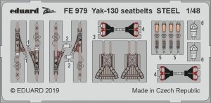 Eduard FE979 Yak-130 seatbelts STEEL 1/48 ZVEZDA
