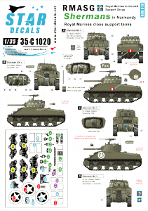 Star Decals 35-C1020 RMASG Shermans 1/35