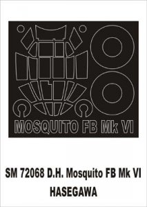 Montex SM72068 DH Mosquito HASEGAWA
