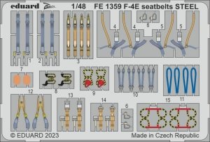 Eduard FE1359 F-4E seatbelts STEEL MENG 1/48