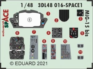 Eduard 3DL48016 MiG-15bis SPACE BRONCO / HOBBY 2000 1/48