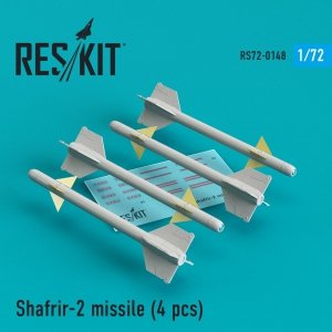 RESKIT RS72-0148 SHAFRIR-2 MISSILES (4 PCS) 1/72
