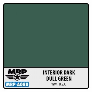 Mr. Paint MRP-A080 WWII US – Interior Dark Dull Green - aqua colors - 17ml