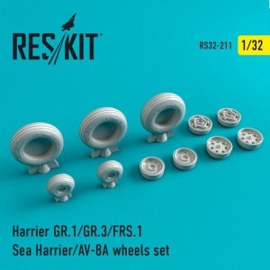 RESKIT RS32-0211 Harrier GR.1/GR.3/AV-8A/FRS.1/Sea Harrier wheels set 1/32