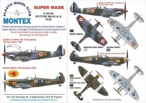 Montex K48156 Spitfire MK VIII & IX 1/48