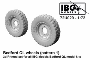 IBG 72U029 Bedford QL Wheels (Pattern 1) - 3D Printed Set 1/72