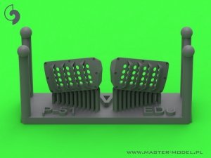 Master AM-72-175 P-51 Mustang - pokrywa wlotu powietrza do gaźnika - typ z żaluzjami dla RAF - wersja A (do modelu Eduard) 1/72