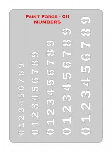 Paint Forge PFST011M STENCIL - NUMBERS