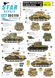 Star Decals 35-C1170 British Sherman tanks in North Africa 1/35