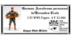 Copper State Models F32-004 German aerodrome personnel with grenades crate 1:32