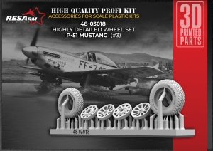 RESArm 48-03018 P-51 VAR 3 - Wheels under load (3D resin printing) 1/48