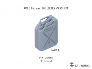 E.T. Model P72-001 WWII German 20L JERRY CANS SET ( 3D Print ) 1/72