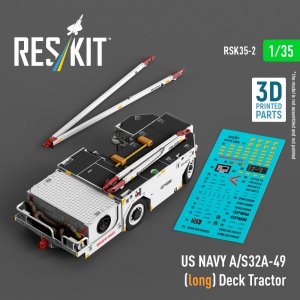 RESKIT RSK35-0002 US NAVY A/S32A-49 (long) Deck Tractor (3D Printed model kit) (1/35)