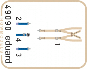 Eduard 49090 Mirage IIIC seatbelts SUPERFABRIC 1/48 EDUARD