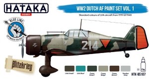 Hataka BS107 WW2 Dutch AF Paint Set Vol. 1 set 6x17 ml