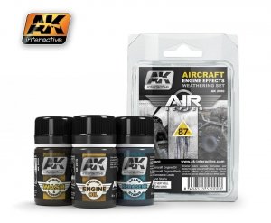 AK Interactive AK2000 AIRCRAFT ENGINE EFFECTS WEATHERING SET (AIR SERIES)