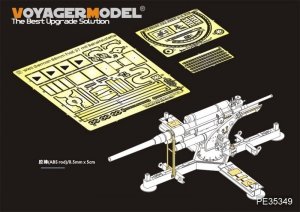 Voyager Model PE35349 WWII German 88mm FlaK 37 mit Behelfslafette For DRAGON 6523 1/35