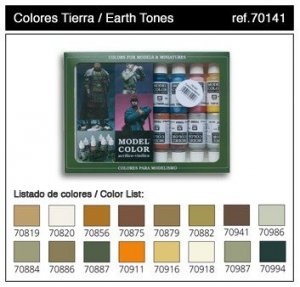 Vallejo Model Color Set - Earthtones (70141) 16x17ml.