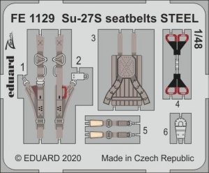 Eduard FE1129 Su-27S seatbelts STEEL KITTY HAWK 1/48
