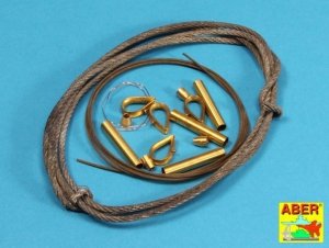 Aber 16030 Tow cables and track cable with brackets used on Tiger I, King Tiger and Panther (1:16)