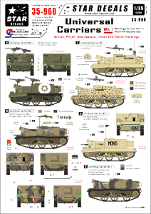 Star Decals 35-960 Universal Carriers Mk I 1/35