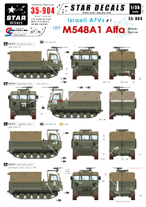 Star Decals 35-904 Israeli AFVs 1 M548A1 Alfa 1/35