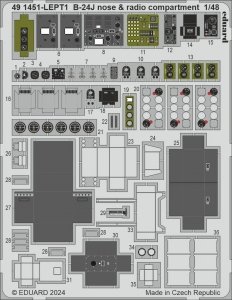 Eduard 491451 B-24J nose & radio compartment HOBBY BOSS 1/48